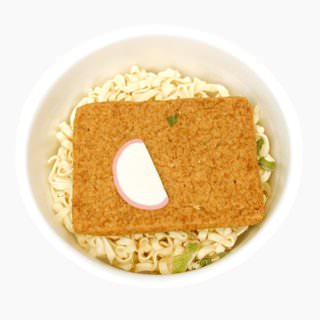 Japanese style instant cup noodles (dried by frying)