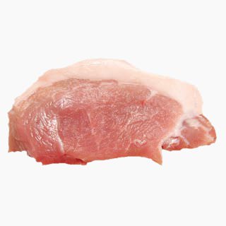 Swine, Pork, large type breed (outside ham, lean and fat, raw)